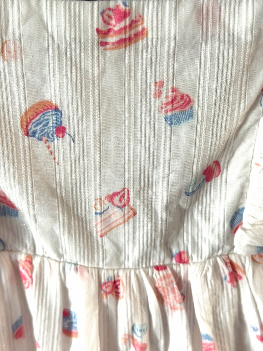 Girls White Sundress/birthday party dress with matching Birthday hat - Picture 14 of 16